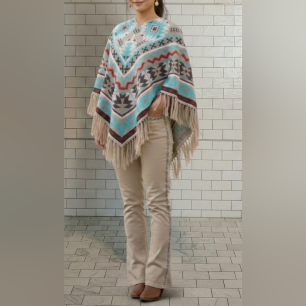 Bundle Poncho  Lauren jeans beaded  jeans